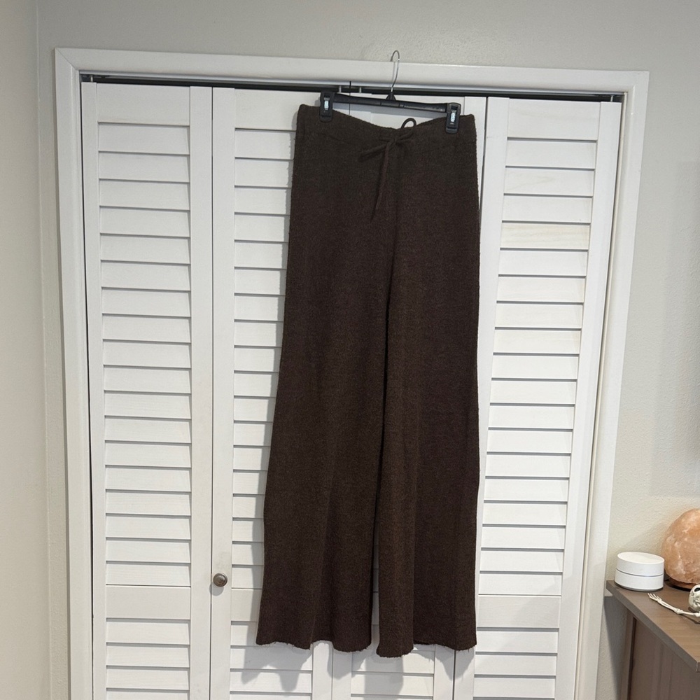 Cost Plus World Market Brown Wide Leg sweater Pants